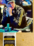 Poker Champion Phil Hellmuth “The Poker Brat” Autograph 8X10 Signed With JSA COA