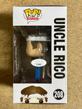 Jon Gries Signed Uncle Rico Napoleon Dynamite Vaulted 2015 Funko Pop! #208 With JSA COA