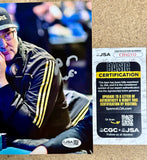 Poker Champion Phil Hellmuth “The Poker Brat” Autograph 8X10 Signed With JSA COA