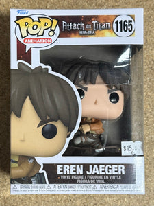 Funko Pop! Animation Eren Jaeger Leaping #1165 Attack On Titan AOT 2022 (Box Dmg)