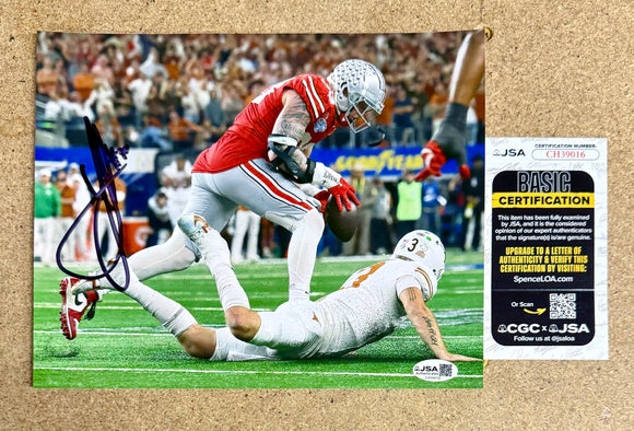 Jack Sawyer National Champ 2025 Signed Ohio State 8X10 Photo With JSA COA