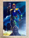 2013 Judge Dredd Bowie 11x17 Poster Print Mega City One Street Judge Lawmaker