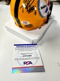 Alex Highsmith LB Signed Pittsburgh Steelers Yellow Mini Helmet With PSA COA