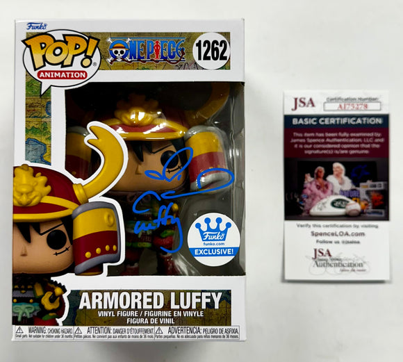 Colleen Clinkenbeard Signed Armored Luffy Funko Pop! #1262 One Piece FS Exclusive With JSA COA