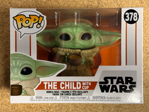 Funko Pop! Star Wars Grogu With Cup #378 Mandalorian 2020 Baby Yoda Child