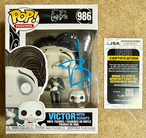 Johnny Depp Signed Corpse Bride Victor With Scraps Funko Pop! #986 With JSA COA