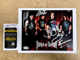 Complete Metal Band “Kings Of Thrash” Signed 8x11 Photo Jeff Young David Ellefson Ex-Megadeth With JSA COA