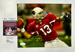 Kurt Warner Signed NFL  Arizona Cardinals QB Passing 8x10 Photo With JSA COA