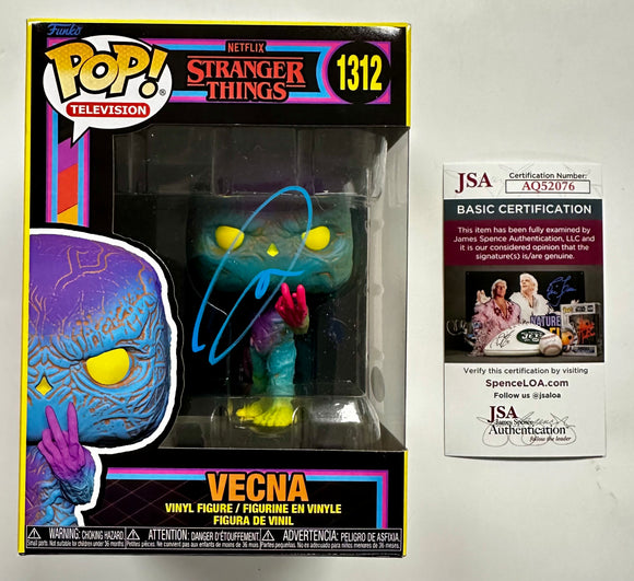 Jamie Campbell Bower Signed Vecna Funko Pop! #1312 Stranger Things With JSA COA