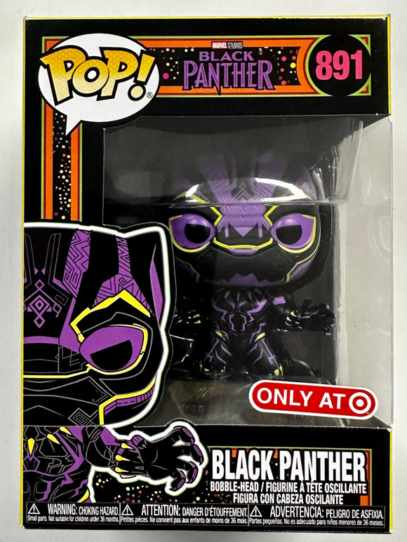 Funko Pop! Marvel Black Panther #891 Black Light UV Target 2021 Exclusive