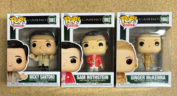 Funko Pop! Movies Nicky Santoro, Sam Rothstein & Ginger McKenna Casino Set Of 3