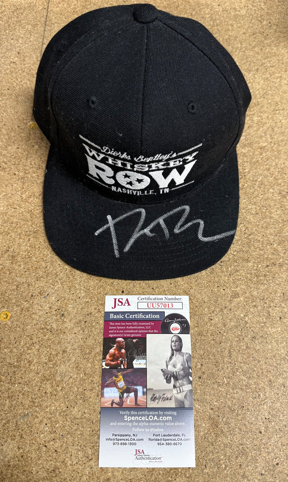 Dierks Bentley Signed Autographed Whiskey Row Black SnapBack Hat With JSA COA