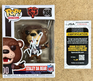 Devin Hester Signed Chicago Bears Staley Da Bear Mascot Funko Pop #358 With JSA COA