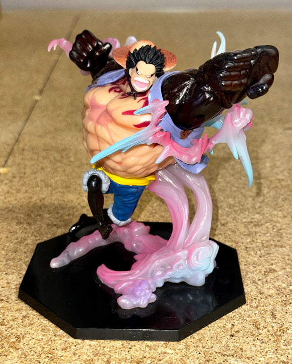 Anime One Piece Monkey D. Luffy Gear 4 (Four) Battle Scene Action Pose Statue