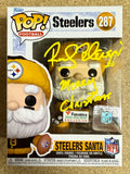 Rocky Bleier Signed NFL Pittsburgh Steelers Santa Funko Pop! #287 With JSA COA