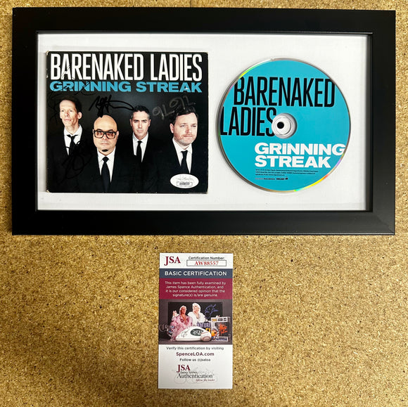 Framed & Complete Signed Barenaked Ladies Grinning Streak CD Cover With JSA COA