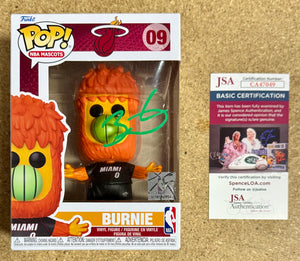 Dwayne Wade Signed NBA Mascot Miami Heat Burnie Funko Pop! #09 With JSA COA