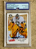 Marc-Andre Fleury Signed 2008 Victory NHL Pittsburgh Penguins Card PSA/DNA Slab
