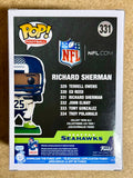 Richard Sherman Signed 2025 NFL Seattle Seahawks Funko Pop! #331 With JSA COA