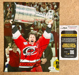 Rod Brind’amour Signed Carolina Hurricanes Stanley Cup 8X10 Photo With JSA COA
