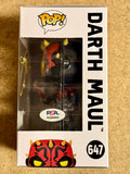Ray Park Signed Star Wars Darth Maul Funko Pop! NYCC Exclusive #647 With PSA COA