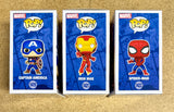 Funko Pop! Iron Man, Captain America & Spider-Man Marvel Classics 2024 Set Of 3