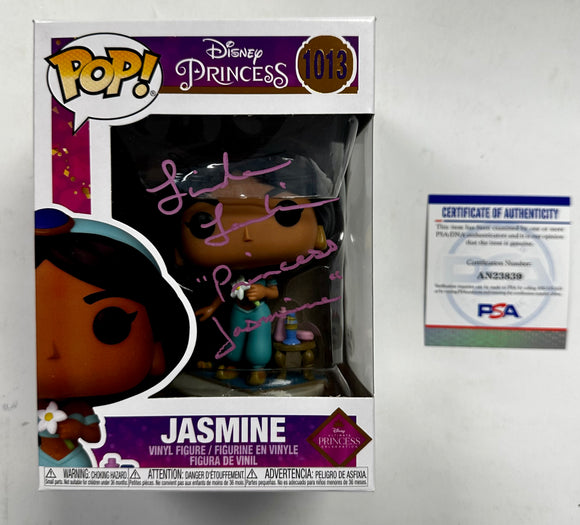 Linda Larkin Signed Princess Jasmine Funko Pop! #1013 Disney Aladdin With PSA/DNA COA