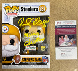 Rocky Bleier Signed NFL Pittsburgh Steelers Santa Funko Pop! #287 With JSA COA