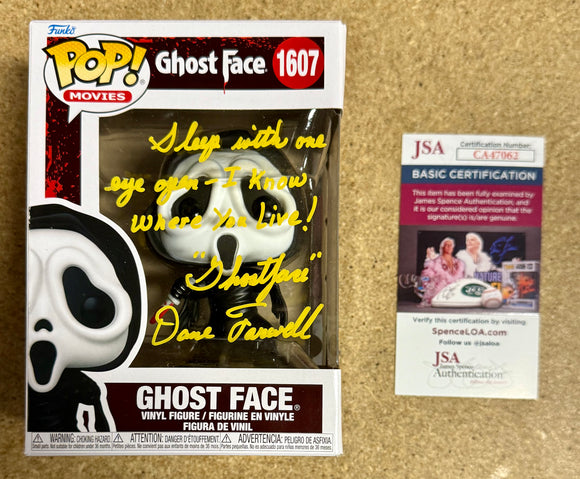 Dane Farwell Signed Ghost Face Scream 2024 Funko Pop! #1607 With JSA COA