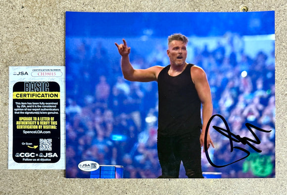 Commentator Pat McAfee Show Signed WWE 8X10 Photo With JSA COA