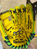 2025 Savannah Bananas Team Signed Youth Official Glove Cole Olson Oberst 30+ Sig