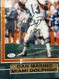 Dan Marino Signed NFL Miami Dolphins Custom Framed 8x10 Photo With JSA COA