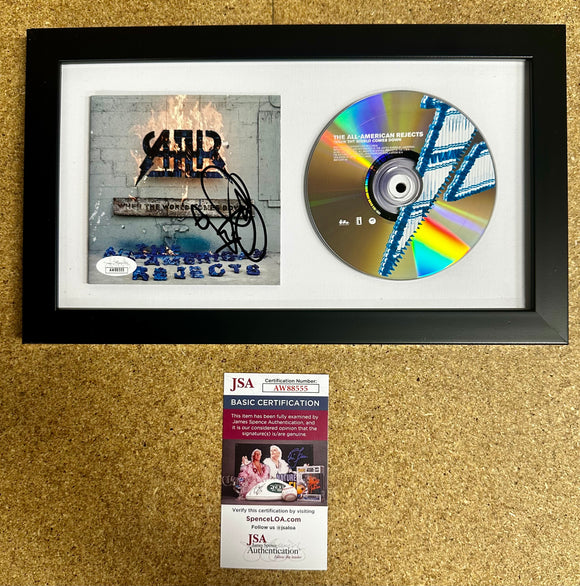 Framed & Signed Tyson Ritter All-American Rejects CD Booklet With JSA COA