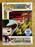 Steven John Ward Signed Dracule Mihawk Funko Pop! #1521 Live Action One Piece With JSA COA