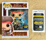 Johnny Depp Signed Pirates Of The Caribbean Captain Jack Sparrow Funko Pop! #1482 With JSA COA