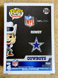 Tony Romo Signed NFL Dallas Cowboys Mascot Rowdy Funko Pop! #314 With JSA COA