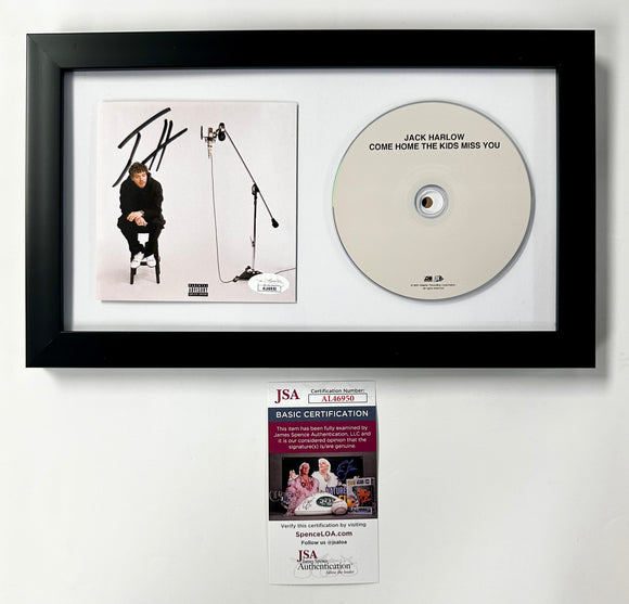 Framed Jack Harlow Signed Come Home The Kids Miss You CD Booklet With JSA COA