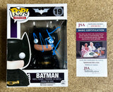 Christian Bale Signed DC Batman Dark Knight Trilogy Vaulted Funko Pop! #19 With JSA COA