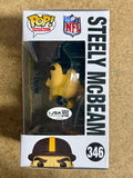 Germie Bernard Signed Pittsburgh Steelers Steely McBeam #346 Funko Pop! JSA COA