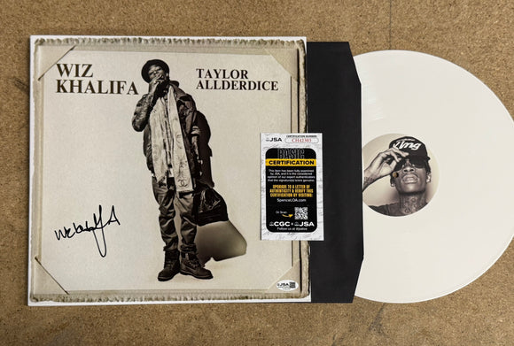 412 Wiz Khalifa Autographed Signed Taylor Allderdice Vinyl With JSA COA