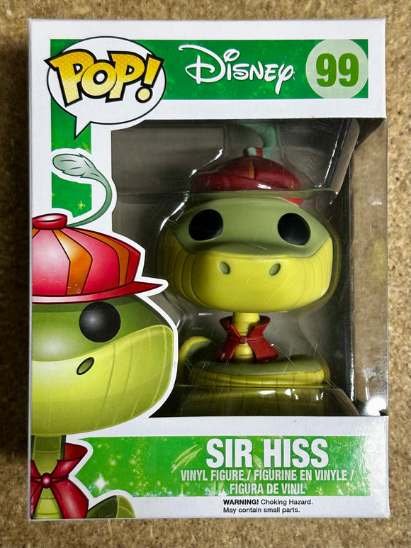 Funko Pop! Disney Sir Hiss The Snake #99 Robin Hood 2014 Series 6 Vaulted