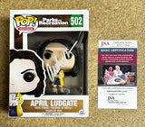 Aubrey Plaza Signed April Ludgate Parks & Rec Funko Pop! #502 With JSA COA