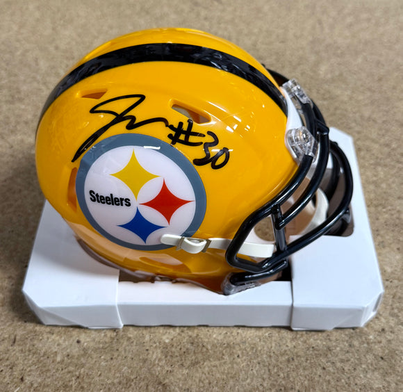 Jaylen Warren RB Signed Pittsburgh Steelers Yellow Mini Helmet With PSA/DNA COA