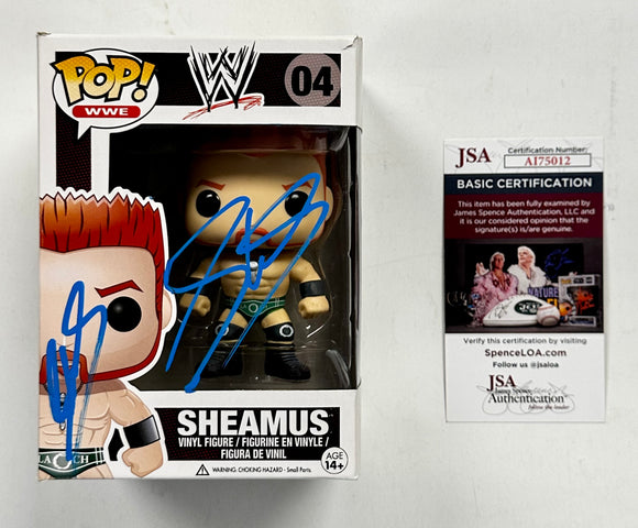 Sheamus Signed Vaulted 2016 WWE Superstar Wrestling Funko Pop! #04 With JSA COA