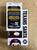 Rapper Paul Wall Signed NFL Houston Texans Santa Funko Pop! #291 With JSA COA