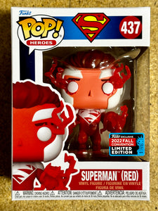 Funko Pop! DC Heroes Superman (Red) #437 NYCC 2022 Fall Con Exclusive