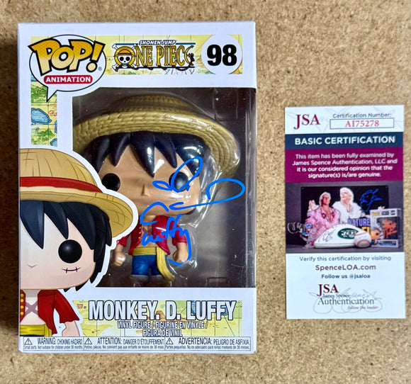 Colleen Clinkenbeard Signed Monkey D. Luffy Funko Pop! #98 One Piece JSA COA