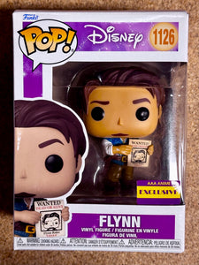 Funko Pop! Disney Flynn Ryder With Wanted Poster #1126 Tangled AAA Anime 2021 Exclusive (Box Dmg)