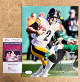 Mason Rudolph Signed Autographed NFL Pittsburgh Steelers QB 8x10 Photo JSA COA