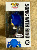 Jaleel White Signed Sonic The Hedgehog With Ring Funko Pop! #283 With JSA COA